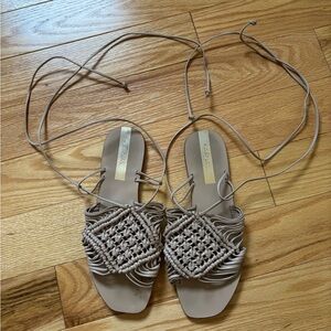 Kaanas huarache ankle wrap sandals